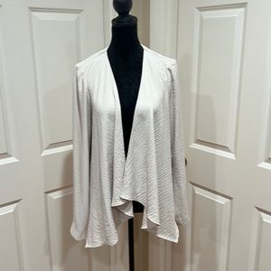 Philosophy, women’s, S, open cover up. Asymmetrical shape. 100% polyester.